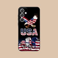 JAV Amerikos Vėliava Mobiliojo Telefono Dėklas Samsung Galaxy S26 S25 S24 S23 S22 S21 S20 Note20 Plus FE Ultra Spalvingas Dangtelis Dangtelis Galaxy S23 FE