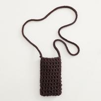 Nauja nerta tuščiavidurė moteriška telefono rankinė Spalvota rankų darbo pinta petinė crossbody rankinė Paprasta kelioninė paplūdimio rankinė Mažas piniginės dėklas tamsiai ruda spalva