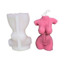 Human Men Body Mold Diy Sexy Female Scented Candle Silicone Mold Simulation Portrait Mold Handicrafts Accessories 1 white