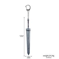 Elden Ring Ginklo Modelio Raktų Pakabukas ir Metalo Ženkliuko Pakabukas Karoliai Rinkinys Separate Packaging gray