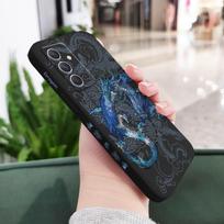 Mėlynojo drakono telefono dėklas, skirtas Samsung Galaxy A56 A36 A26 A55 A35 A25 A15 A05 A05S A54 A34 A24 A14 A04 A04S A04E 4G 5G Samsung A04S juoda