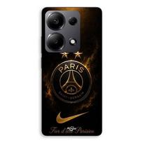 Case For Xiaomi Redmi Note 13 Pro 4G PSG double champion et fier, black and gold Maniacase juoda