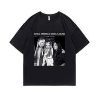 Make America Great Again Paris Hilton Britney Spears Lindsay Lohan Graphic T Shirts Men Women Y2k Aesthetic Oversized T-shirts S black