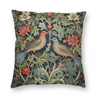 William Morris paukščių užvalkalas pagalvei Poliesterio linas Aksomo raštas Užtrauktukas Dekoracija Lovos pagalvės užvalkalas 18 Linen 65*65(CM)-1Pcs