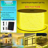 Waterproof LED Solar Mosquito Repellent Light Strip for Outdoor Garden, Camping, and Decorative Use brown