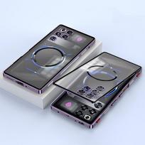Luxury Phone Case for RedMagic 11 Pro+ Red Magic 11 Air Anti-drop Alloy Frame Transparent PC Back Cover Opp Bag&For Redmagic 11 Air violetinė
