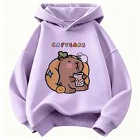 Kapibara Gerianti Sultis Vaikams Hoody Palaidinė Mielas Harajuku Hoody Berniukams Mergaitėms Pavasarinės Laisvalaikio Hoodies 160 violetinė