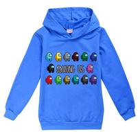 Vaikams, mergaitėms, berniukams, džemperiai su gobtuvu, „Among Us Game Pattern Hoody“ paltai, amžius 3–14 metų 170cm/13-14 years mėlyna
