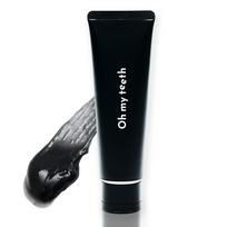 Oh my teeth Toothpaste Whitening Stain Removal, Removes Nicotine Stains and Bad Breath, Abrasive-Free, Charcoal-Based, Made in Japan, Toothpaste black