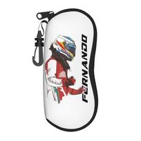 Fernando Alonso Glasses Case Unisex Lightweight Zipper  Reading Box Print Eyeglasses Box One Size black