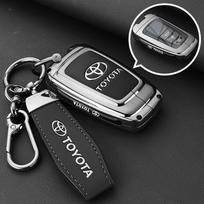 Odinis cinko lydinio automobilio raktų dėklas, skirtas Toyota Corolla Hybrid 2021 Rav4 Land Cruiser Prado Camry Highlander Prius C-HR 2018+ YE8 gray