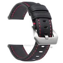 Aukščiausios kokybės burės drobės laikrodžio dirželis Panerai, Seiko laikrodžiams 20mm 22mm 24mm 26mm Laikrodžio juosta Nailono Odos Vyriška Juosta Audinio Apyrankė 26mm black