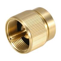 Propane Fuel Tank Adapter Lindal Valve Output Camping Stove Tank Convert  Gas Tank Adapter 1 LB Cylinder Input beige