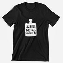 French Warning Press Do Not Swallow T-shirt XXXL black