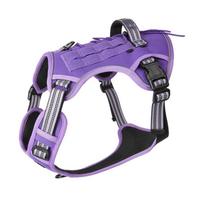 Tvirtas šuns pakinktų liemenė su Molle sistema dideliems šunims lauko pasivaikščiojimui Valdymas S Recommended for dogs 10-15 lbs violetinė