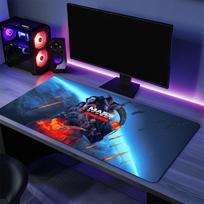 Mass Effect L-Legendary Edition Game Mouse Pad Large Desk Mat Keyboard Ergonomic Office Rubber PC Non-slip Anti-fray Home Custom 30cmx60cm(11.8x23.6inch) blue