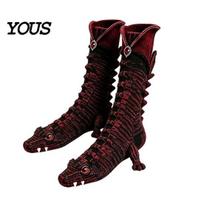 Warm Thick Socks for Cold Nights 1 Pair Winter Knitted Women, Cute 3D Cat/Pumpkin/Ghost/Dragon Design Fun Festive Costume Props Crew Sock, Cozy Indoor F black