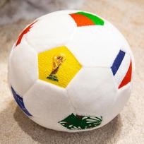 Pasaulio futbolo taurės pliušinė lėlė su PP medvilnės užpildu žaidimo dienos prizams ir kolekcionieriams Color Football,20cm yellow