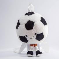 Pasaulio futbolo taurės pliušinė lėlė su PP medvilnės užpildu žaidimo dienos prizams ir kolekcionieriams Bag,35cm gray