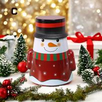 Christmas Cookie Tins with Lids Round Christmas Tin Containers with Gift Ribbon Large Medium Small Xmas Metal Nesting Containers black