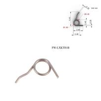 Nerūdijančio plieno papuošalai Karabinai Spyruoklinis vielos diametras 0,3 mm Papuošalų mini karabinai Spyruoklė Mažas spyruoklinis elementas B white