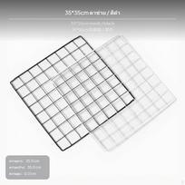 Pasidaryk pats augintinių aptvaro panelės, keičiamas metalinis tinklelis, pritaikoma tvora katėms, triušiams, paukščiams 35*35cm Mesh Black white