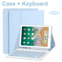 Dėklas iPad 5-osios, 6-osios, 9,7 colio, Bluetooth klaviatūros dangtelis Air 1-osios 2013, Air 2-osios 2014, Pro 9,7 colio iPad 9.7inch&English