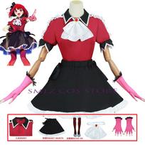Season 2 Arima Kana Cosplay Anime Oshi No Ko Costume Kana Singing Dancing Dress Uniform Halloween Party Outfit for Women Wig L red