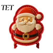 Nonstick Pastry Press Christmas Mini Pie Mold for Hand Pies, Holiday Gingerbread Man House Santa Claus Decorative Stampers Baking Tools Dough Cookies,