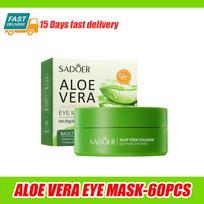 60pcs/box Aloe Vera Collagen Eye Mask Anti Dark Circles Remove Eyes Bags Hyaluronic Moisturizing Firming Eye Patches Skin Care
