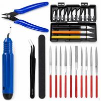 3D Printer Model Finishing Tool Kit for Deburring, Support Removal, and Trimming black