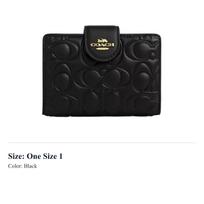 COACH Odinė Piniginė Moteriška Juoda CZ341-IMBLK One Size 1 juoda