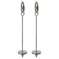 2Pcs Rust-proof Bird Cage Food Holder Parrot Fruit Skewers  For Macaw Parakeet Parrot Budgie 22.5cm-Style B gray