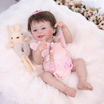 KEIUMI 20 Inch Reborn Baby Doll Girls Realistic Silicone Vinyl can see veins Newborn Baby Dolls Christmas Gifts beige