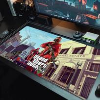 Grand Theft Auto Pelės Padas Didelis Žaidimų Stalo Pagalvėlė Neslystantis Nešiojamojo Kompiuterio Planšetinio Kompiuterio Didelis Pelės Padas XXL Kilimėlis Mini PC Žaidimų Kilimėlis Su Užrakintu Kraštu 50cmx100cm(19.6x39.4inch)