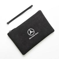 Suede automobilio vairavimo dokumentų krepšiai Kortelių laikiklis ID dangtelis Mercedes Benz W211 W203 W204 W210 W124 AMG W202 W212 W222 black