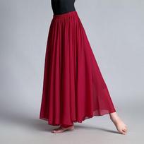 Vaikų 720 laipsnių sūpynių sijonas šokių pasirodymams – Klasikinis kinų šokio sijonas mergaitėms Length 70cm for 133-140cm red
