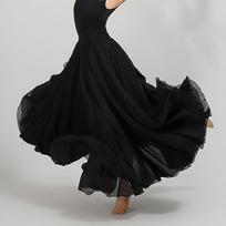 Vaikų 720 laipsnių sūpynių sijonas šokių pasirodymams – Klasikinis kinų šokio sijonas mergaitėms Length 70cm for 133-140cm black