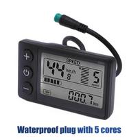 Elektrinio dviračio S866 LCD ekrano valdymo panelė 24V 36V 48V su vandeniui atspariu kištuku Elektrinio dviračio LCD ekrano matuoklis A1