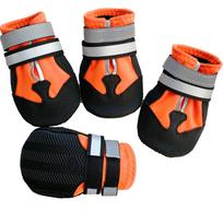 4 vnt batai dideliems šunims Batai vandeniui atsparios kojinės Neslystančios atspindinčios vidutinės šunų užvalkalai Labradoro Aliaskos auksaspalviams retriveriams S 5.5cm and 5cm black