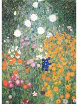 Garsusis Gustavas Klimtas Kotedžas Sodo Gėlės Plakatas Drobės Tapyba Gamta Žalios sienos Menas gyvenamajam kambariui Namų dekoravimui Spausdinti 70x120cm No Fram