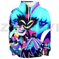 Helluva Boss Anime Hoodies Harajuku Vyriški Drabužiai Cosplay Kostiumas Hip-Hop Aukštos Gatvės Palaidinės Moteriškos Animacinės Puloverinės Viršutinės Aprangos S blue