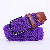 107/120/130cm UNISEX Kasdienis Megztas Sagtimi Segamas Moteriškas Diržas Austas Drobės Elastingas Išplečiamas Pintas Tampus Džinsų Diržas Vyrams 3.3cmX120cm purple