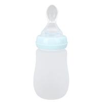 Gėrimo pagalbinės priemonės Maitinimo puodelis Spaudžiamas Kontroliuojamas Silikoninis Maisto dalijimo šaukštas Maitintuvas su šiaudeliu L(for 6.5-9kg) white