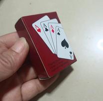 Mini Playing Cards - Douyin Style for Stress Relief, Desk Games, Small Toys, and Leisure Activities. white