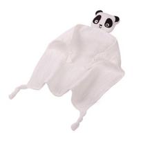 Gyvūnėlių meilužiai kūdikiams, raminantis rankšluostis, muslino saugos antklodė, panda, zuikutis, saviraminantis, nuo iškritimo rankšluostis miegojimui naujagimiams Panda white