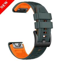 Quickfit 22 26mm laikrodžio dirželiai, skirti Garmin MARQ Athlete Adventurer Golfer Captain Aviator Epix Gen 2 Silikoniniai Fenix 7x 7 Apyrankė QuickFit 22mm gray
