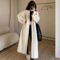 Autumn Winter Women Long Sleeve Knitted Cardigan Sweater 2025 Elegant Casual Simple Fashion Oversized Coats Solid Color Long Button Jackets Clothing one size abrikosas
