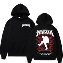 Reperis Kanye West Yeezus Turo Albumas Merch Gobtuvėlis Vyriški Drabužiai Hip Hop Harajuku Megztinis Unisex Laisvalaikio Vilnos Gobtuvėlis Streetwear S black