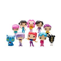 10pcs Kpop Demon Hunters Action Figure Set Derpy Tiger Rumi Mira Zoey Sussy Dolls Collectible Figurines for Fans Gift beige